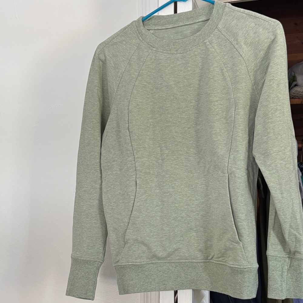lululemon athletica Light Green Crewneck Sweater